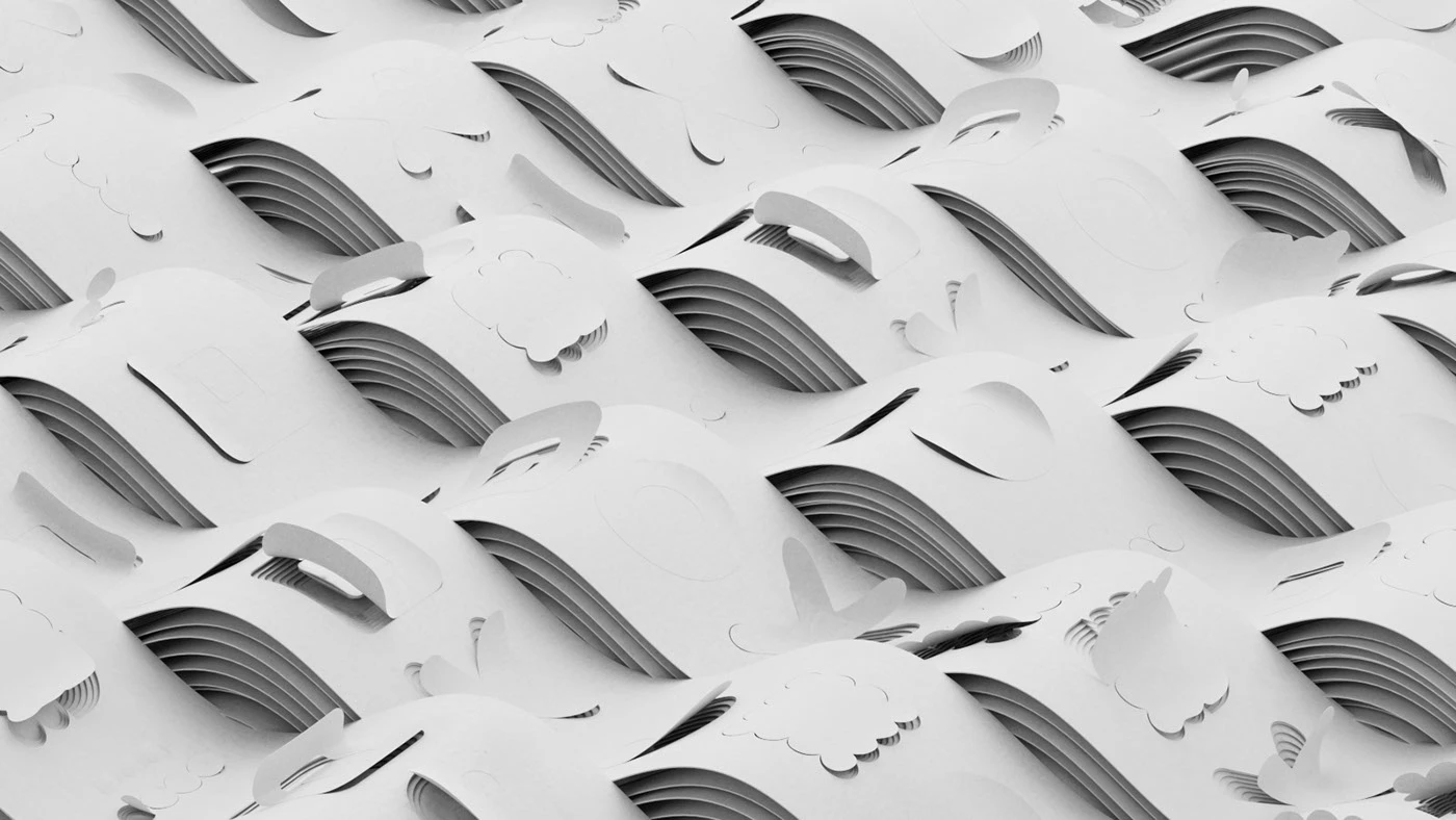 ceramic materials handmade set design art direction 3d design lighting models acrylic papermache