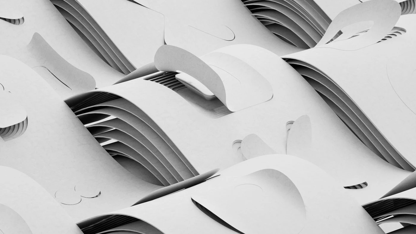 ceramic materials handmade set design art direction 3d design lighting models acrylic papermache