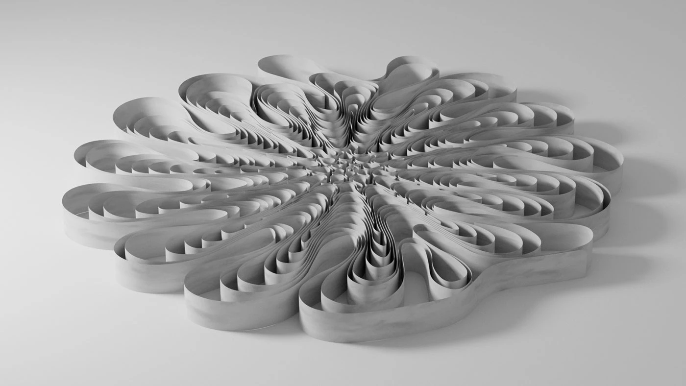 ceramic materials handmade set design art direction 3d design lighting models acrylic papermache